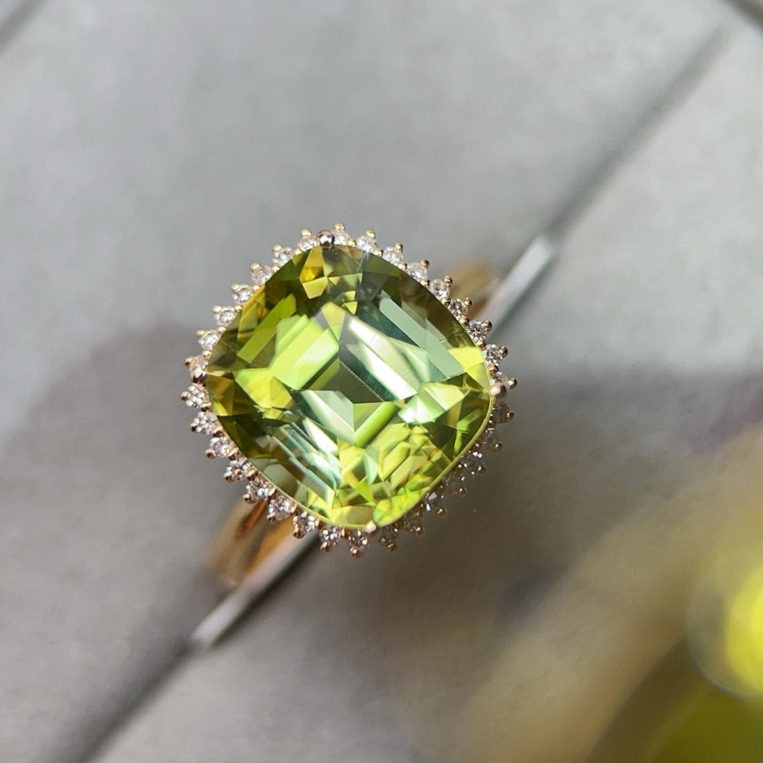 14k Gold 6.91 Ctw Natural Tourmaline & Diamond Ring - 4