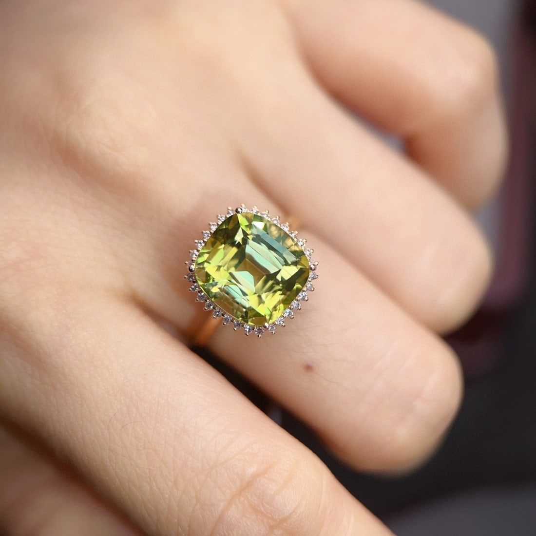 14k Gold 6.91 Ctw Natural Tourmaline & Diamond Ring - 5