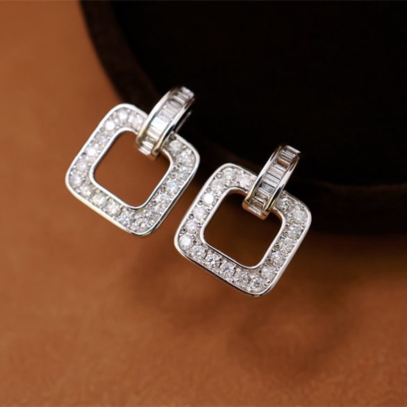 14k Gold 0.50 Ct Natural H Diamond Earrings - 3