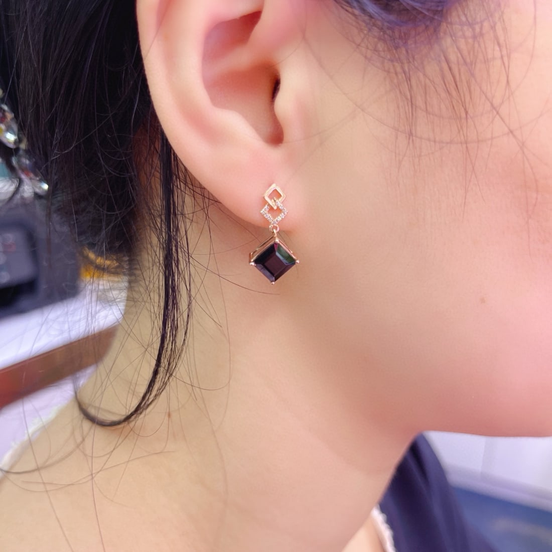 14k Gold 2.54 Ctw Natural Tourmaline & Diamond Earrings - 3