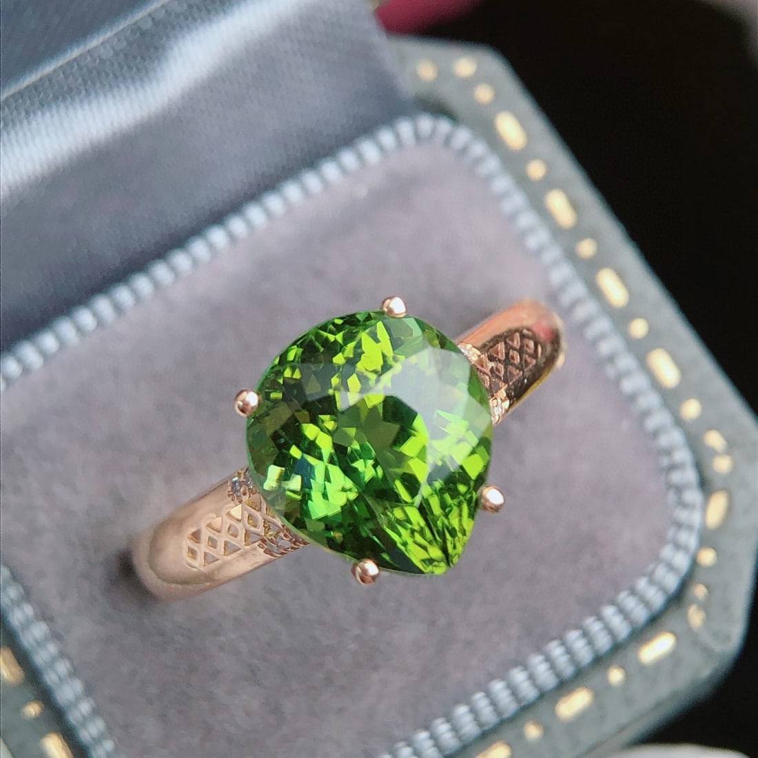 14k Gold 2.29 Ct Natural Tourmaline & Diamond Ring - 4