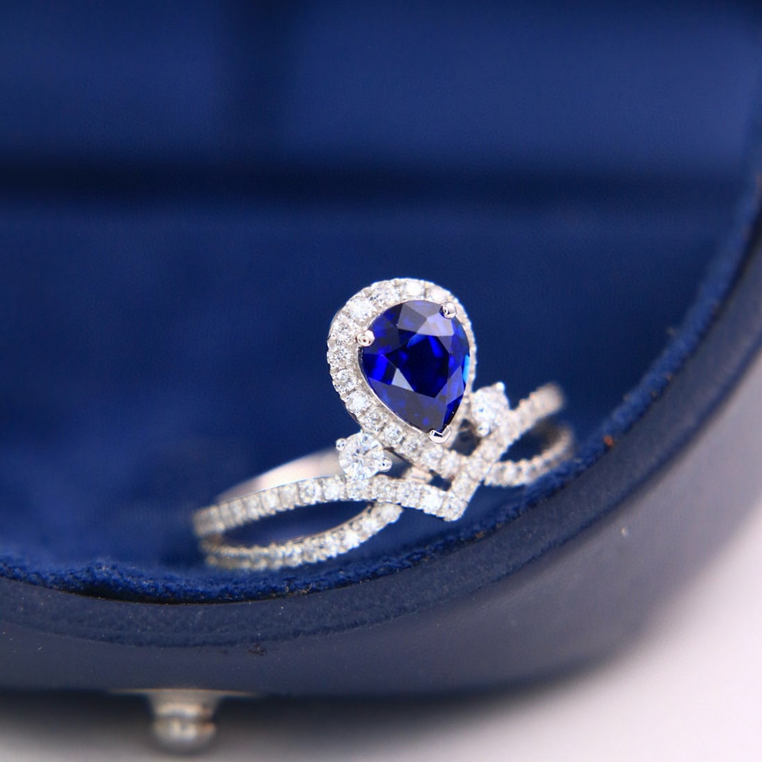 14k Gold 1.53 Ctw Natural Sapphire & Diamond Ring - 2