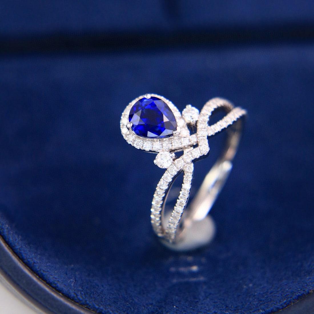 14k Gold 1.53 Ctw Natural Sapphire & Diamond Ring - 4