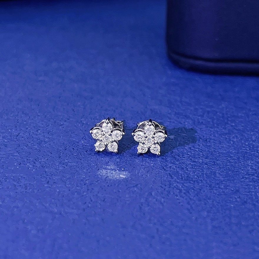14k Gold 0.25 Ct Natural H Diamond Earrings - 2
