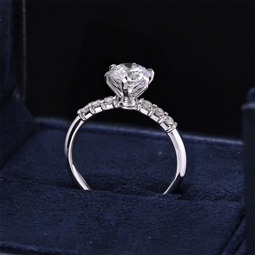 14k Gold 1.00 Ct Natural H Diamond Ring - 2