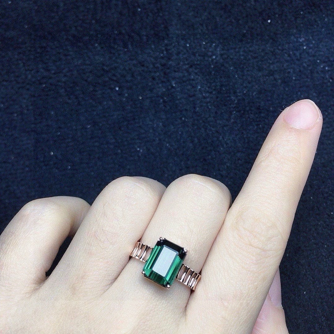 14k Gold 4.12 Ct Natural Tourmaline Ring - 4