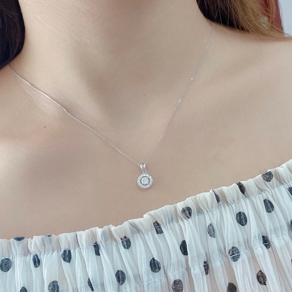 14k Gold 0.51 Ctw Natural H Diamond Necklace - 5