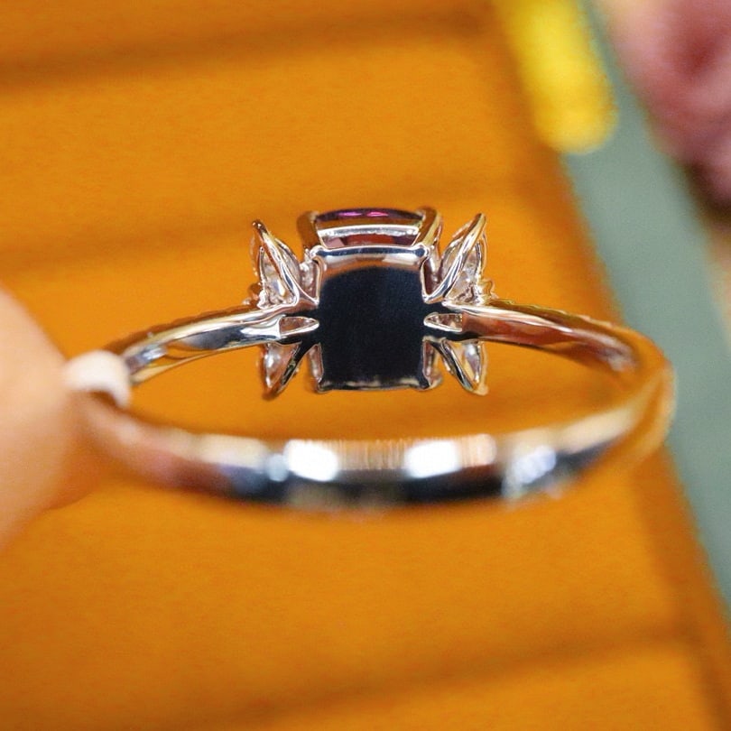 14k Gold 2.27 Ctw Natural Spinel & Diamond Ring - 4