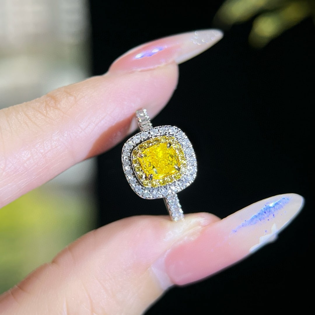 14k Gold 5.16 Ctw Natural Yellow Diamond & Diamond Jewelry Set - 5
