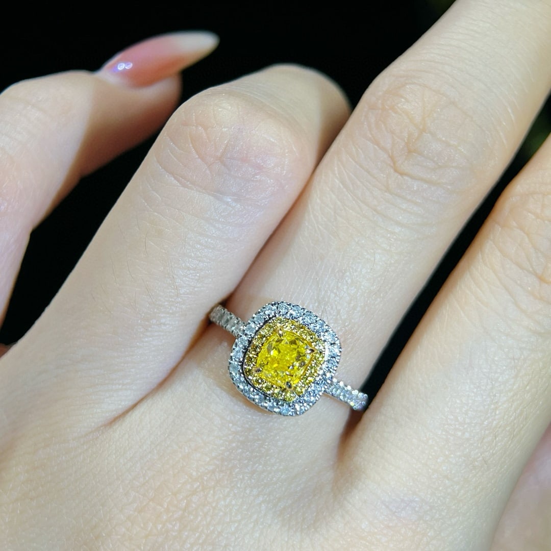 14k Gold 5.16 Ctw Natural Yellow Diamond & Diamond Jewelry Set - 7