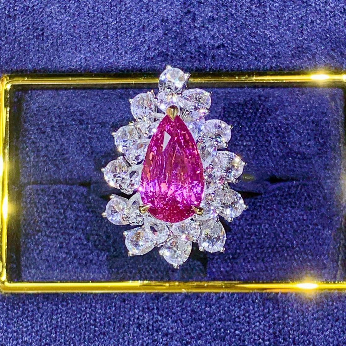 14k Gold 2.04 Ctw Natural Sapphire & Diamond Ring/pendant( Without Chain ) - 7