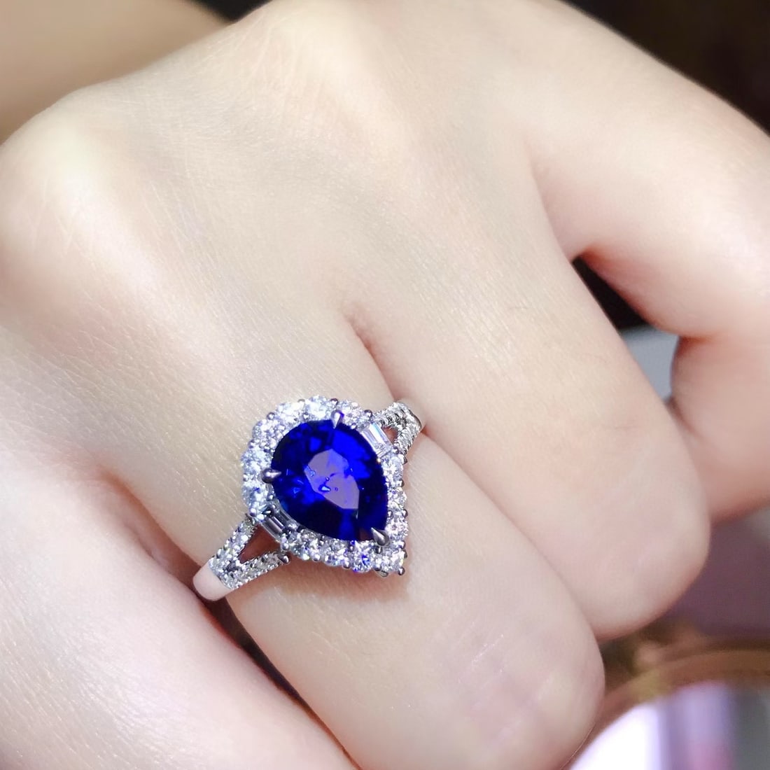 14k Gold 2.12 Ctw Natural Sapphire & Diamond Ring/pendant( Without Chain ) - 5