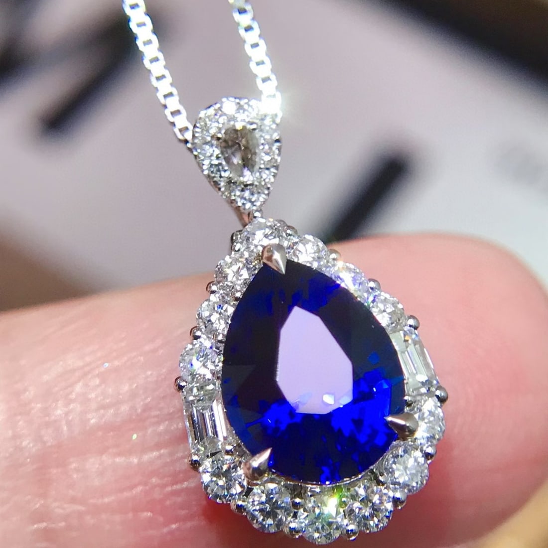 14k Gold 2.12 Ctw Natural Sapphire & Diamond Ring/pendant( Without Chain ) - 6