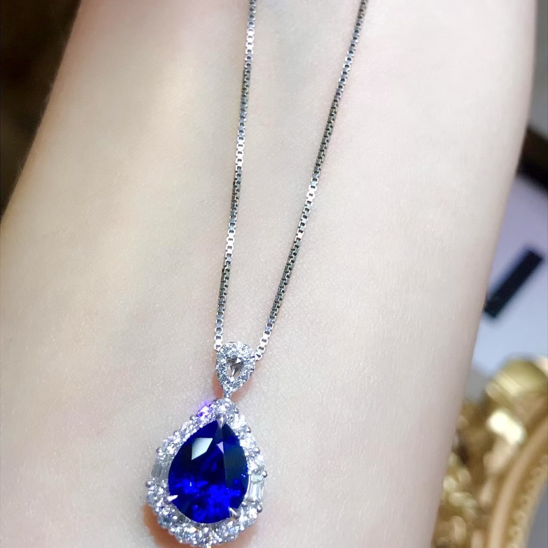 14k Gold 2.12 Ctw Natural Sapphire & Diamond Ring/pendant( Without Chain ) - 8