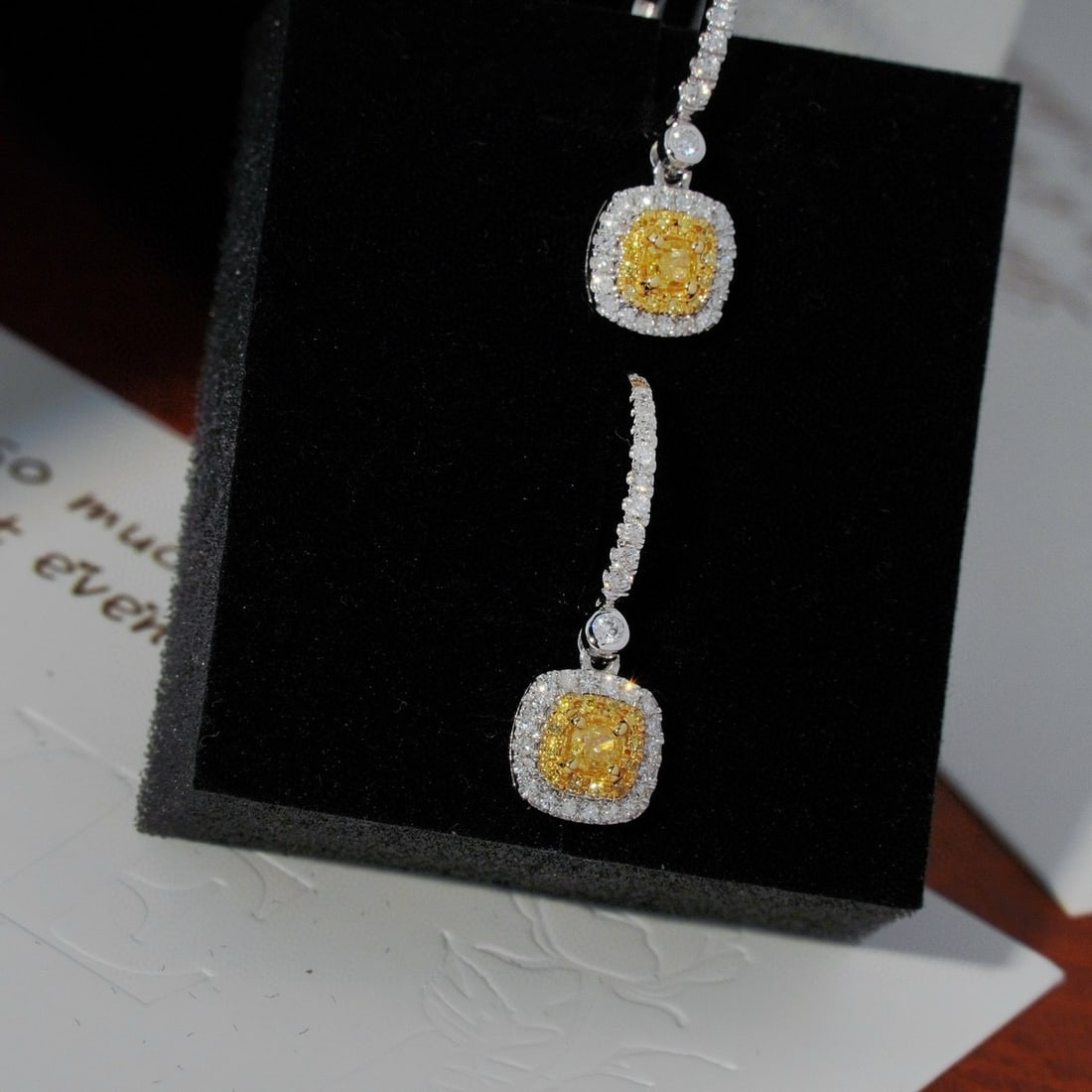 14k Gold 0.6 Ct Natural Color Diamond Earrings - 3