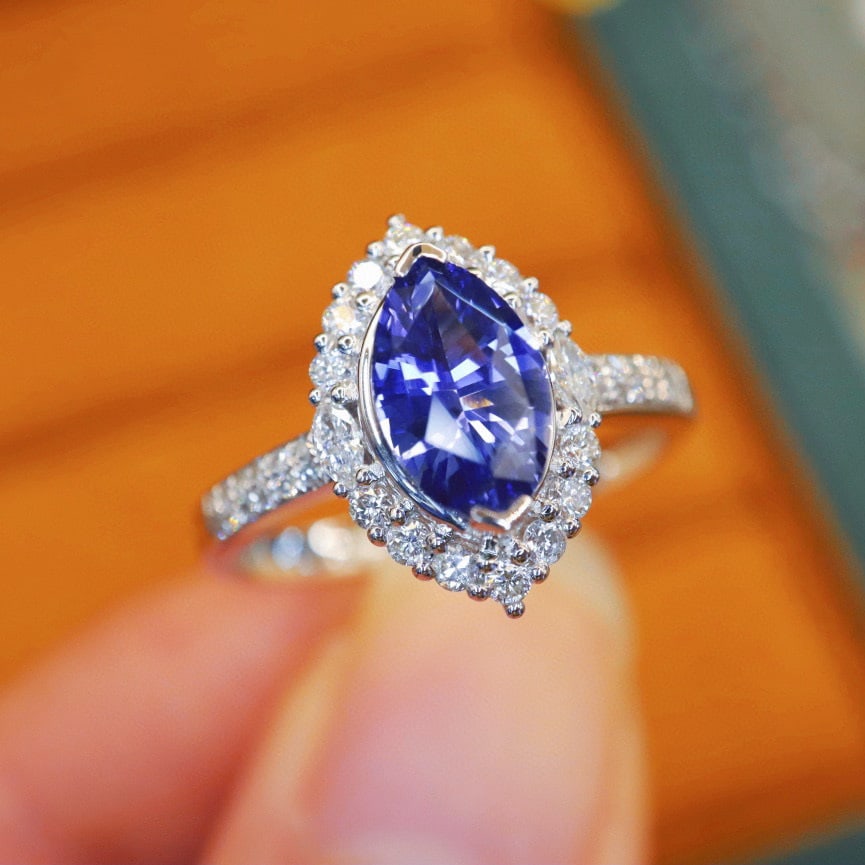 14k Gold 1.97 Ctw Natural Sapphire & Diamond Ring - 3