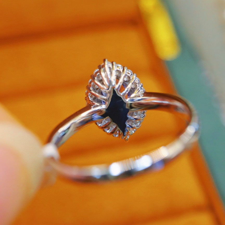 14k Gold 1.97 Ctw Natural Sapphire & Diamond Ring - 4