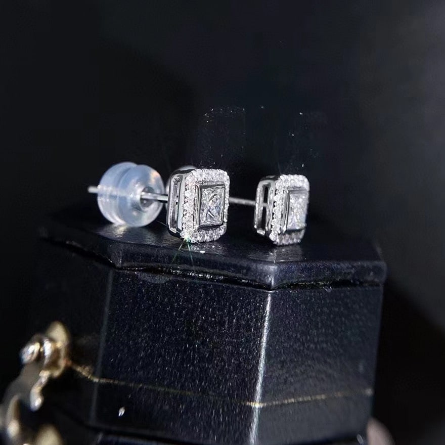14k Gold 0.33 Ct Natural F-g Diamond Earrings - 3