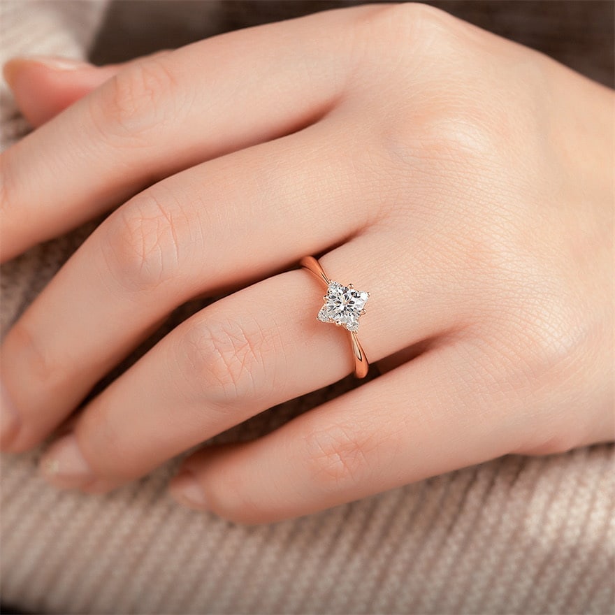 Gia Certified 14k Gold 0.70 Ct Natural I Si1 3ex Round Diamond Ring - 7