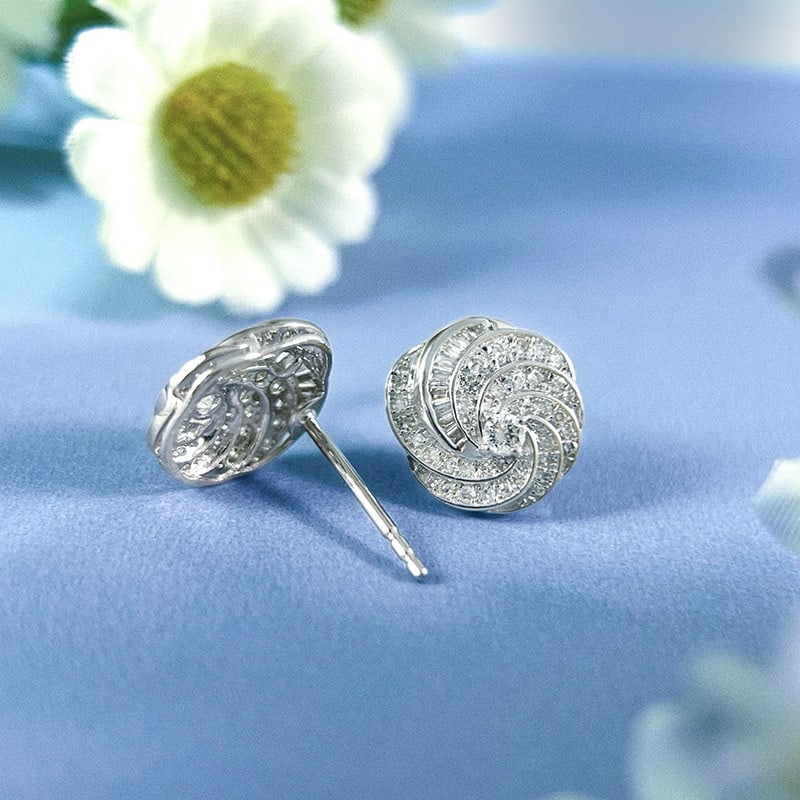 14k Gold 0.50 Ct Natural H Diamond Earrings - 2