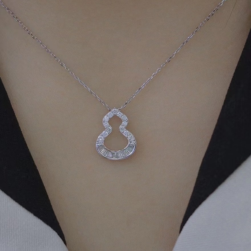 14k Gold 0.3 Ct Natural H Diamond Necklace - 2