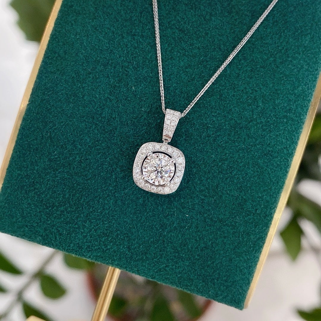 14k Gold 0.50 Ctw Natural H Diamond Necklace - 2