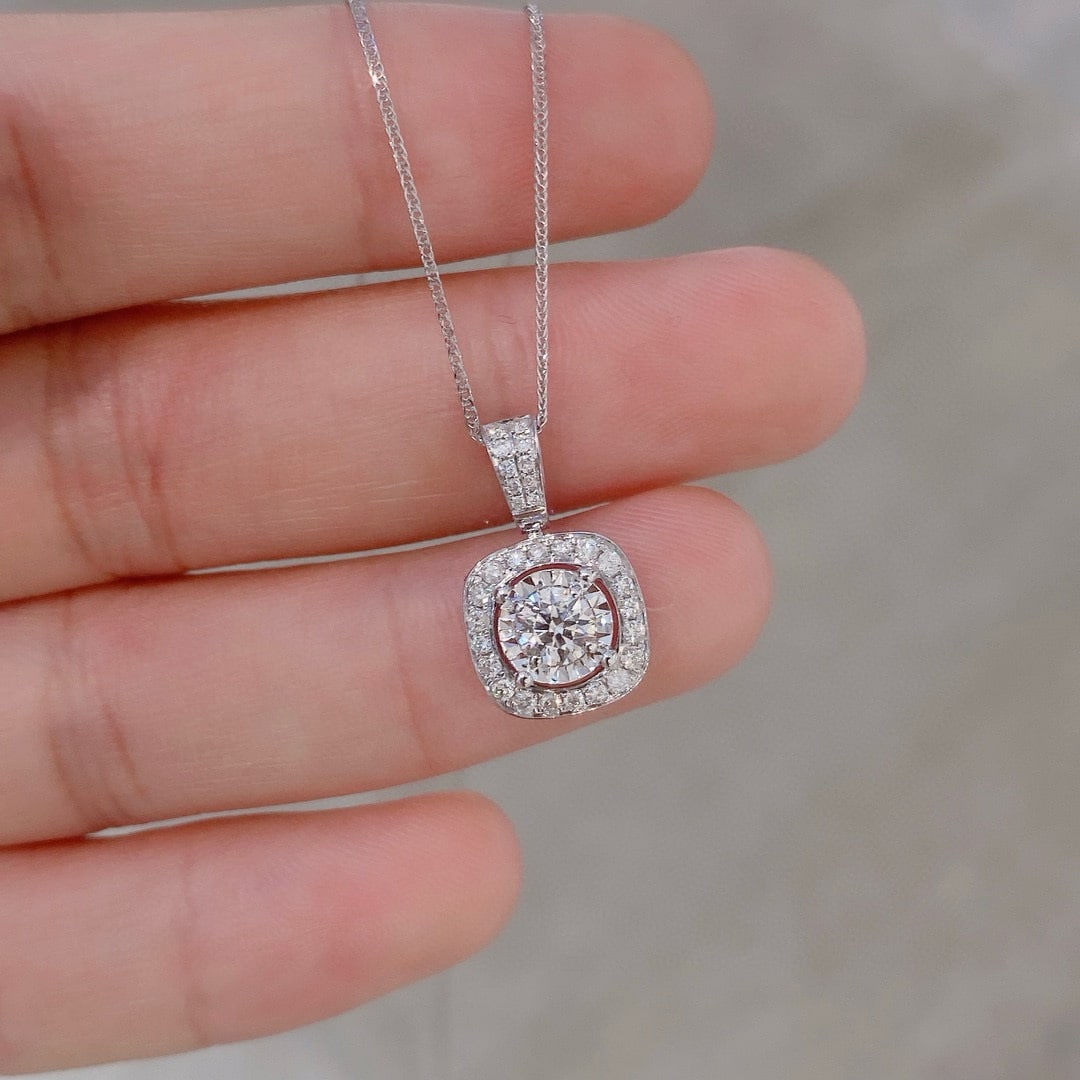 14k Gold 0.50 Ctw Natural H Diamond Necklace - 4