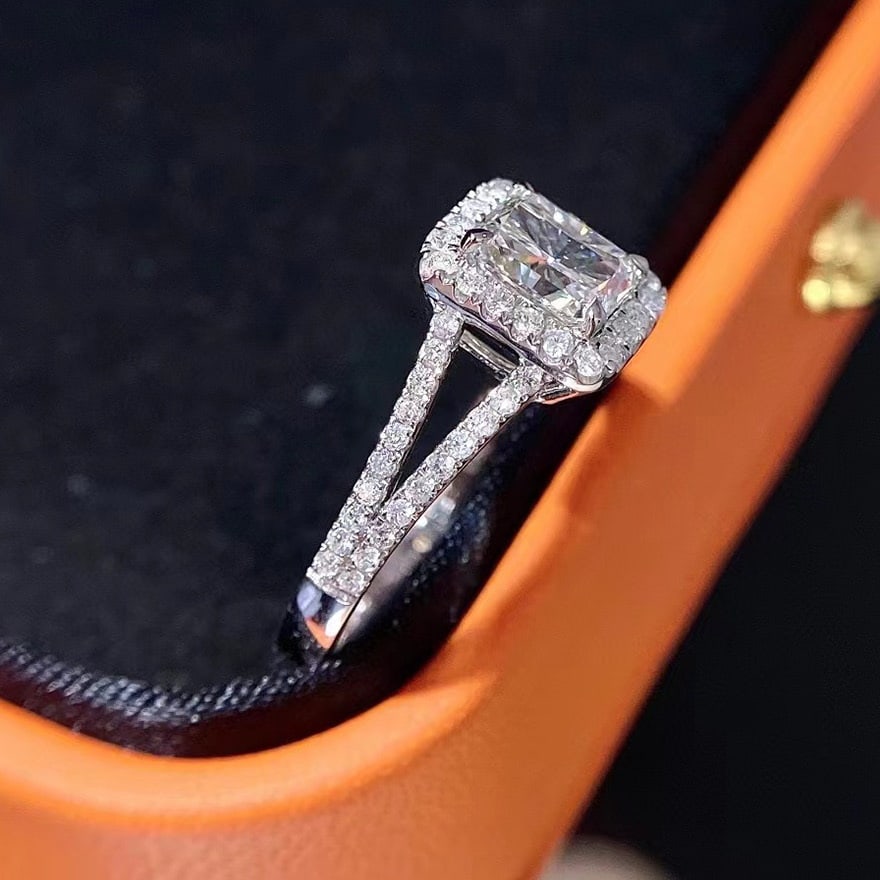 Gia Certified 14k Gold 0.72 Ct Natural G Vs1 Radiant Diamond Ring - 2