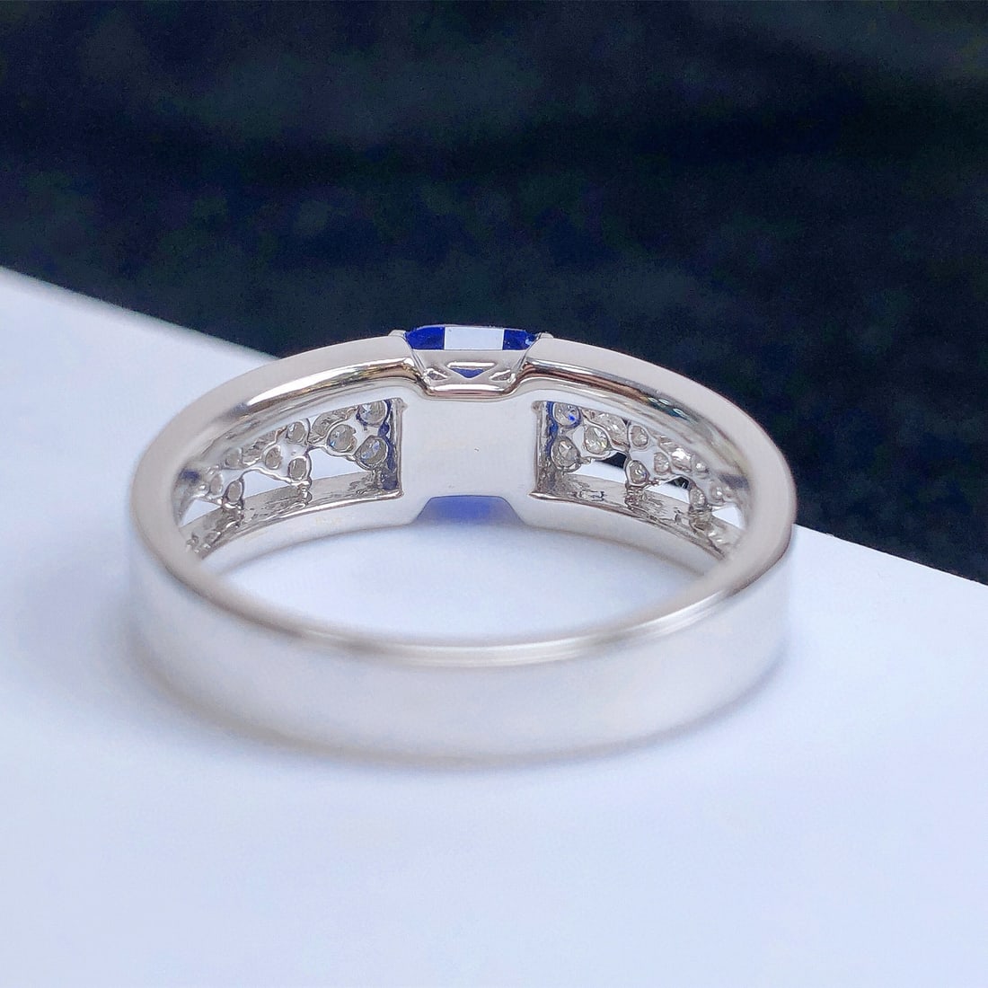 14k Gold 1.89 Ctw Natural Sapphire & Diamond Ring - 7