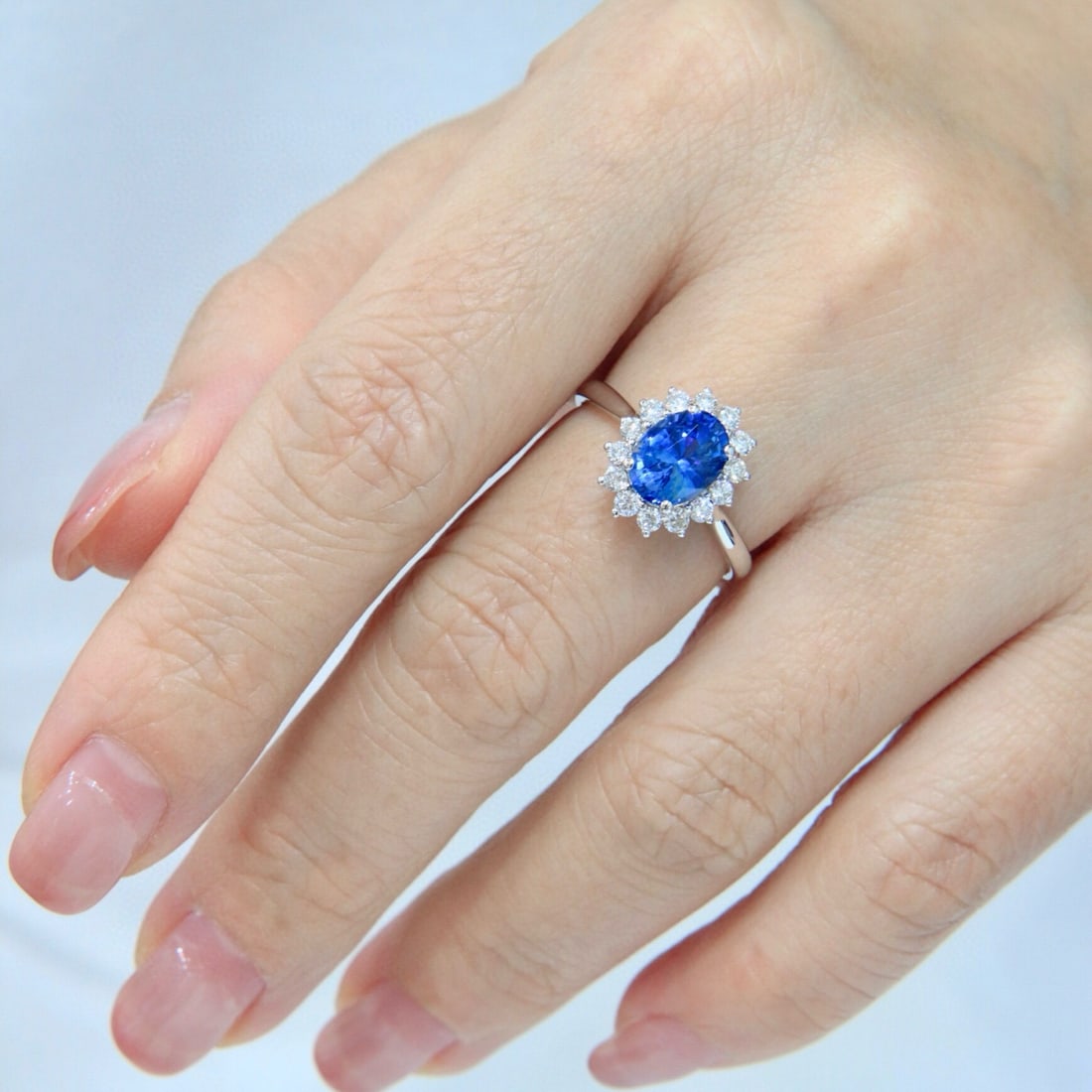 14k Gold 2.55 Ctw Natural Sapphire & Diamond Ring - 5