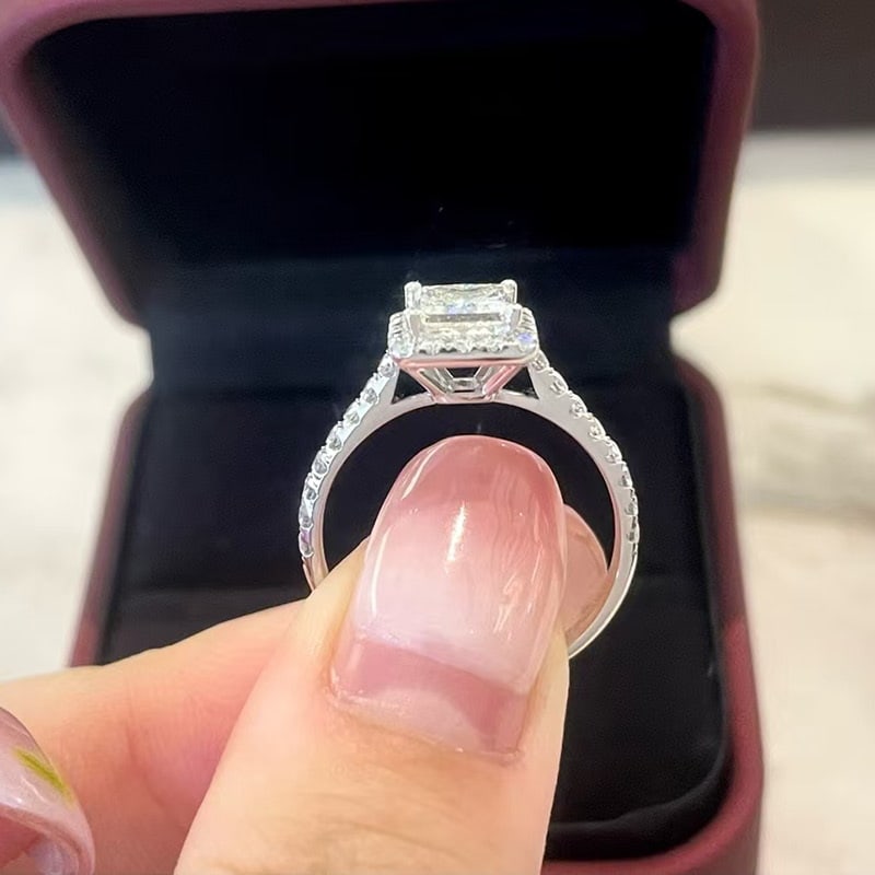Gia Certified 14k Gold 1.00 Ct Natural I Vvs2 Princess Diamond Ring - 2