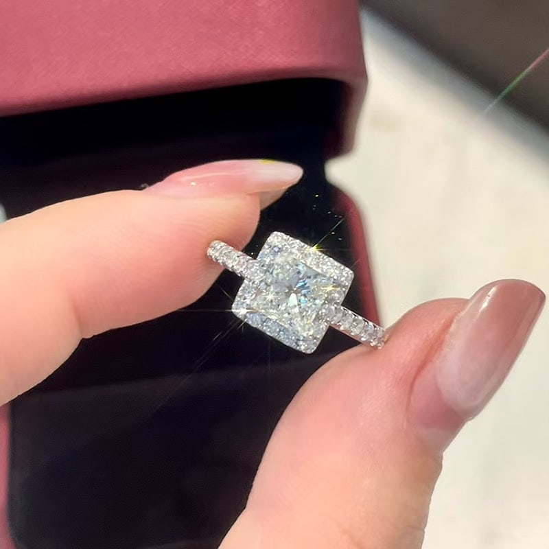 Gia Certified 14k Gold 1.00 Ct Natural I Vvs2 Princess Diamond Ring - 3