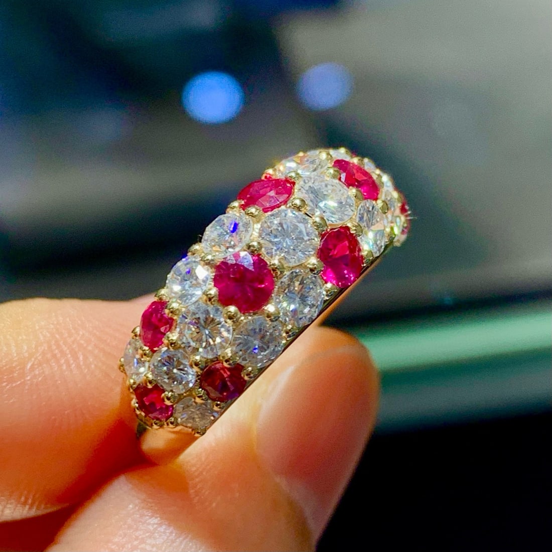 14k Gold 2.66 Ctw Natural Ruby & Diamond Ring - 6
