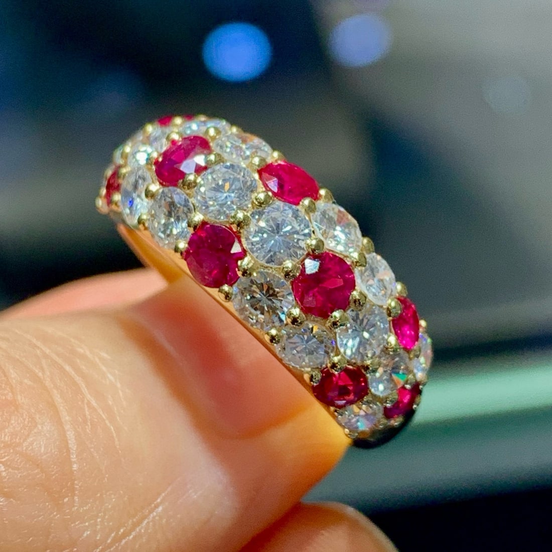 14k Gold 2.66 Ctw Natural Ruby & Diamond Ring - 8