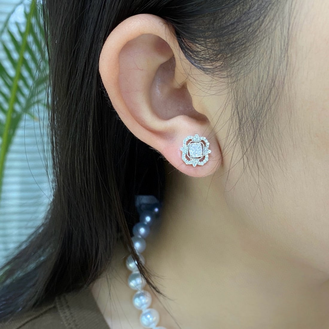 Gia Certified 14k Gold 1.80 Ctw Natural E Vs1 Cushion Diamond Earrings - 3
