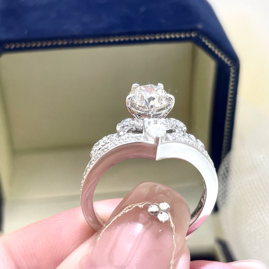 14k Gold 1.50 Ctw Natural H Diamond Ring - 2