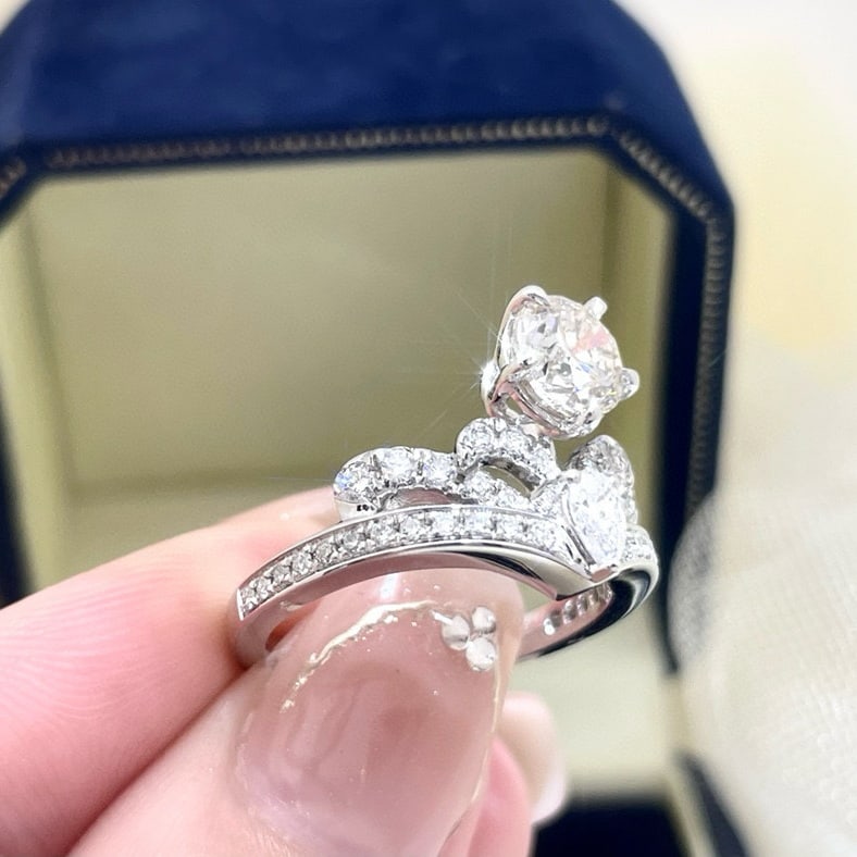 14k Gold 1.50 Ctw Natural H Diamond Ring - 4
