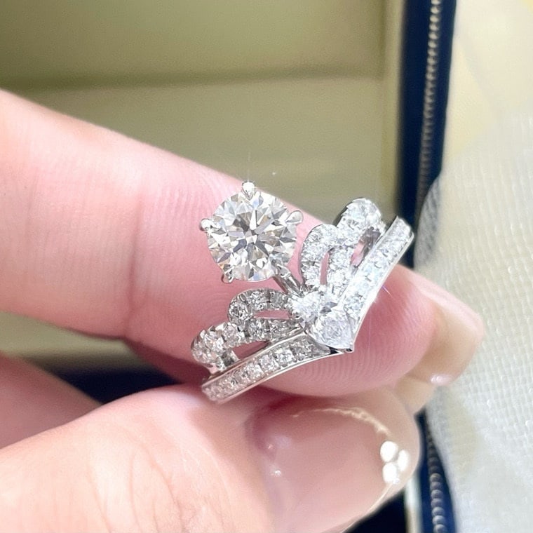 14k Gold 1.50 Ctw Natural H Diamond Ring - 5