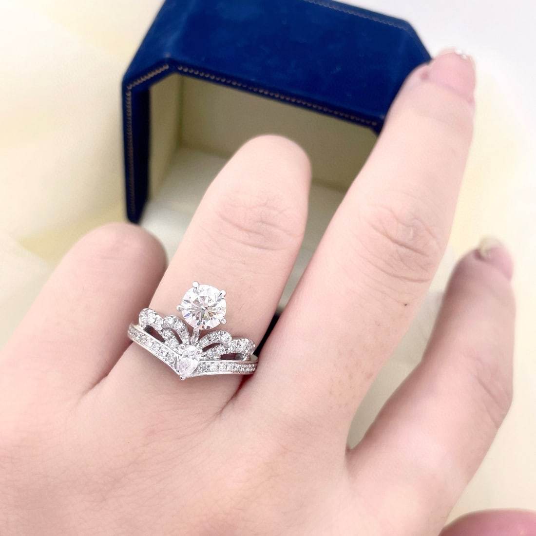 14k Gold 1.50 Ctw Natural H Diamond Ring - 8