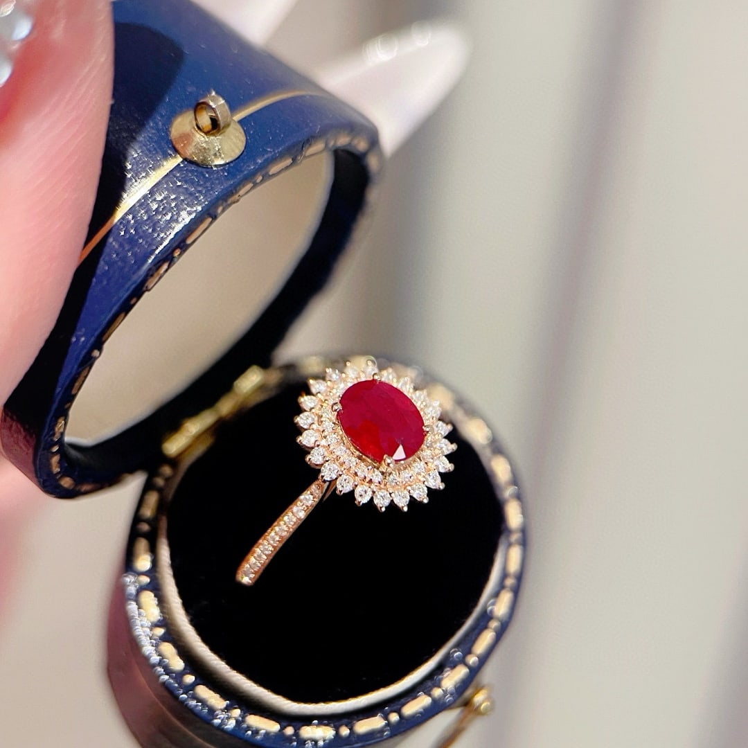 14k Gold 1.05 Ctw Natural Ruby & Diamond Ring - 3