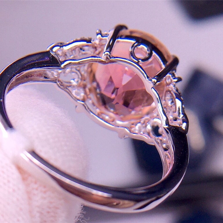 14k Gold 6.85 Ct Natural Tourmaline & Diamond Ring - 6