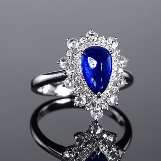 14k Gold 2.46 Ctw Natural Sapphire & Diamond Ring - 2