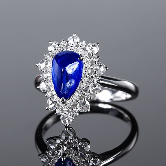 14k Gold 2.46 Ctw Natural Sapphire & Diamond Ring - 3