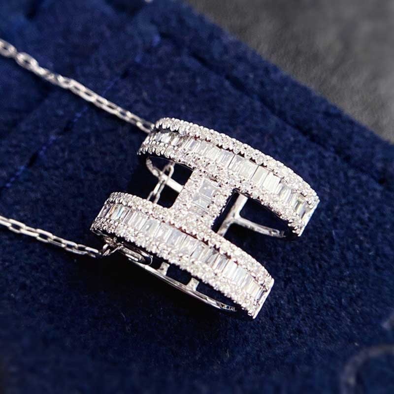 14k Gold 0.35 Ct Natural H Diamond Pendant( Without Chain ) - 5