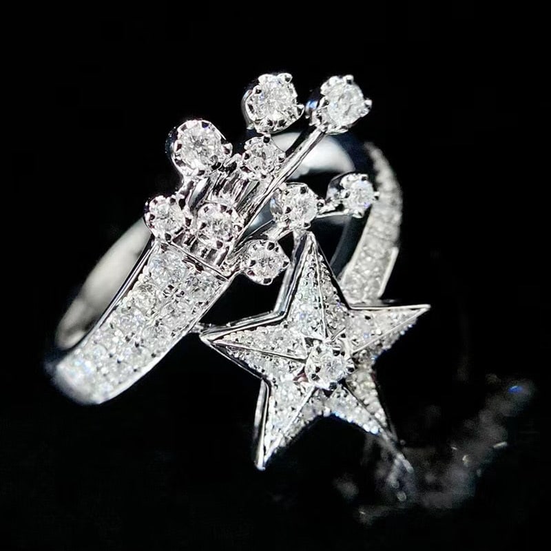 14k Gold 0.4 Ct Natural H Diamond Ring - 3