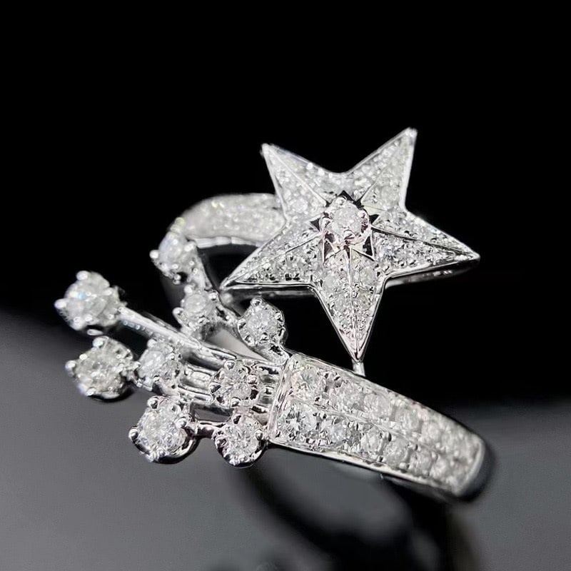 14k Gold 0.4 Ct Natural H Diamond Ring - 5