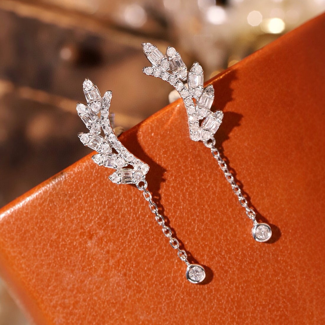 14k Gold 0.4 Ct Natural H Diamond Earrings - 6