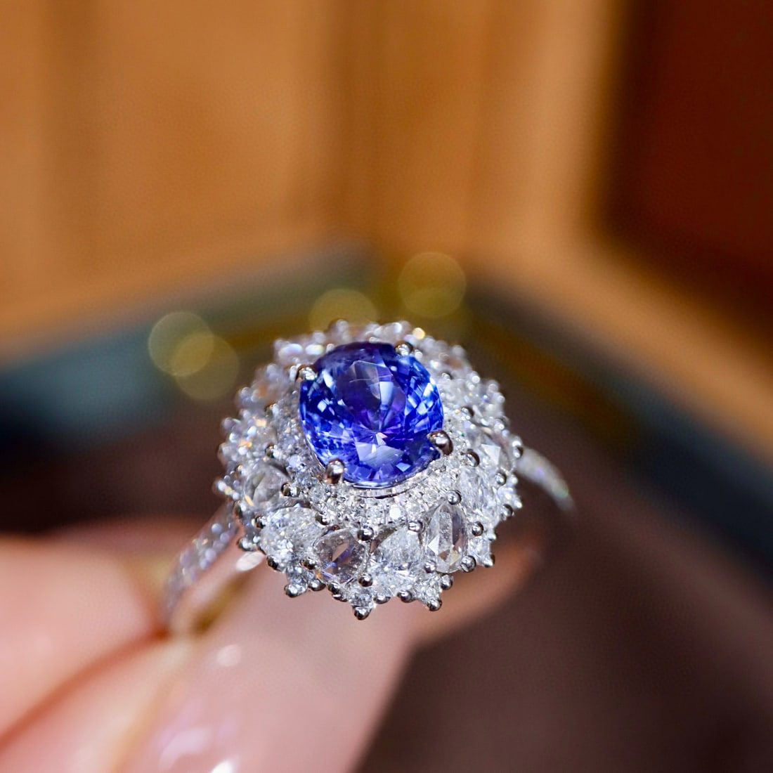 14k Gold 2.18 Ctw Natural Sapphire & Diamond Ring - 2