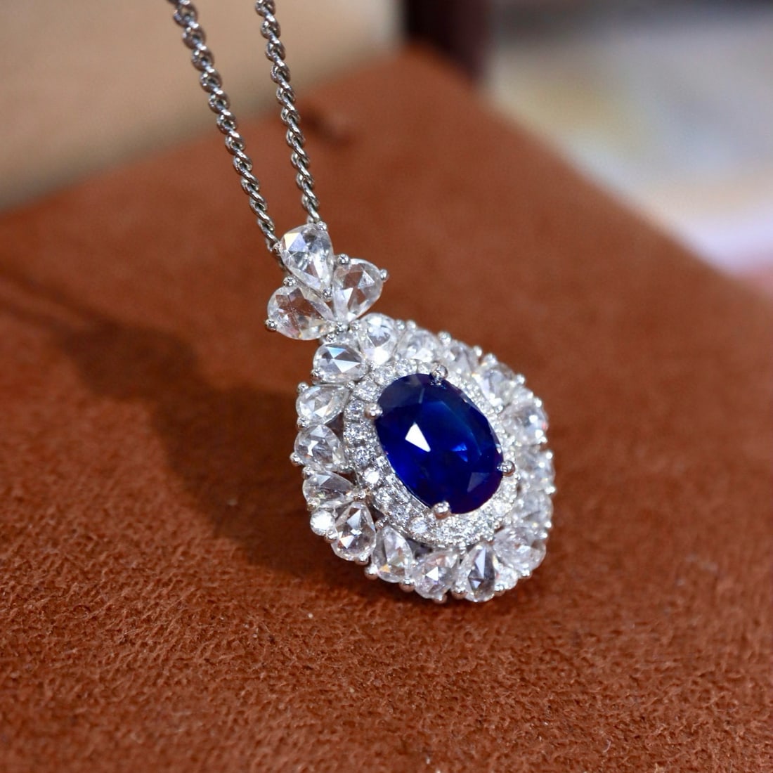 14k Gold 0.53 Ctw Natural Sapphire & Diamond Ring - 7