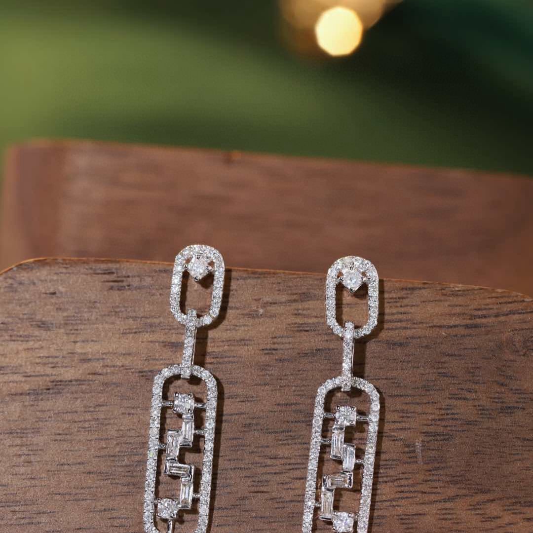 14k Gold 0.5 Ct Natural H Diamond Earrings - 6